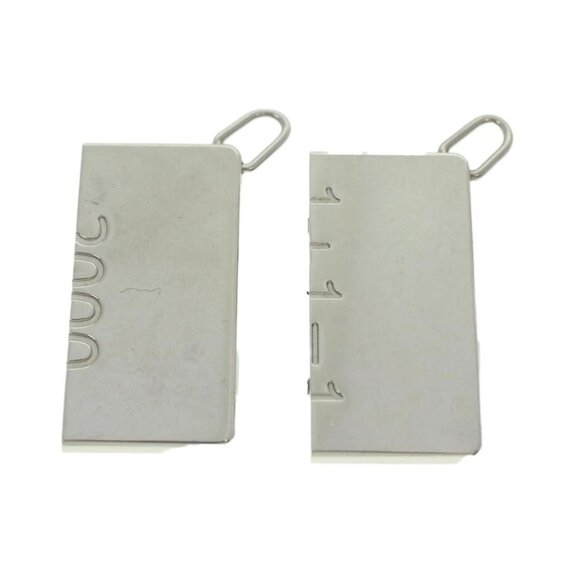 HERMES Necklace Charm Metal 2Set Silver Auth - Picture 2 of 11